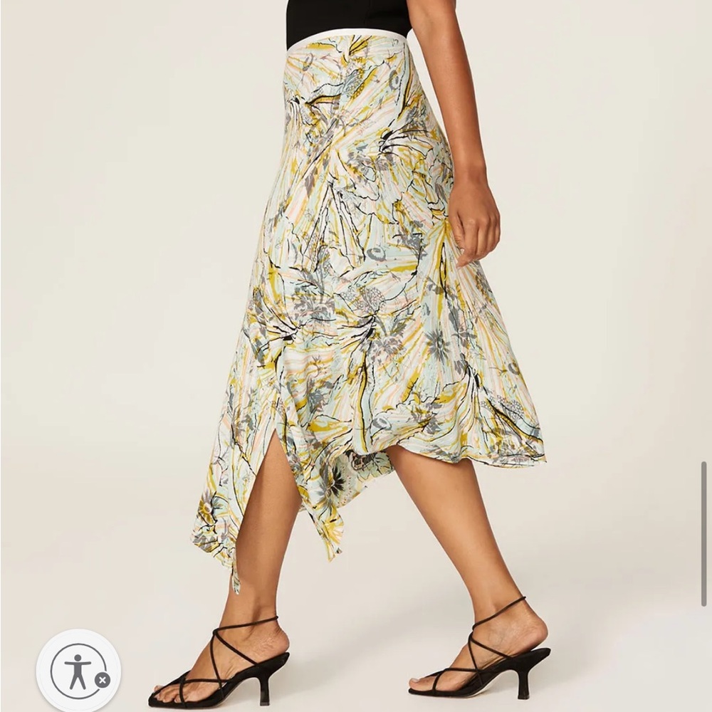 Diane Von Furstenberg Asymmetrical Floral Skirt - dvf reversible pattern